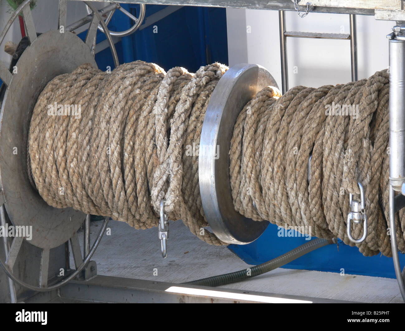 A picture of ropes and nets Stock Photo