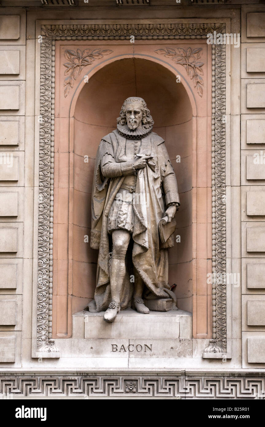 Statue of Francis Bacon outside Royal Academy of Arts, London, England