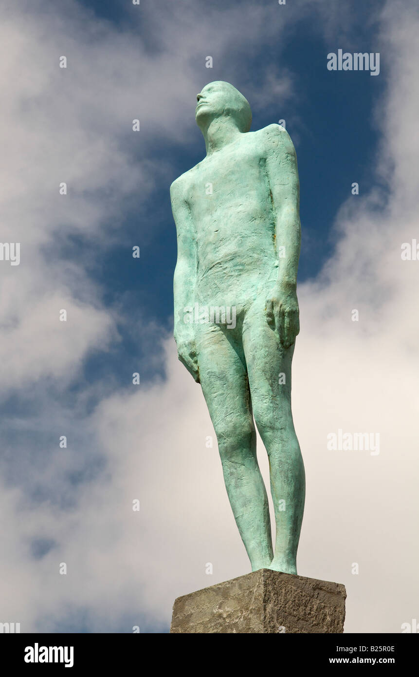 Icelandic statue Voyage at Kingston upon Hull Stock Photo