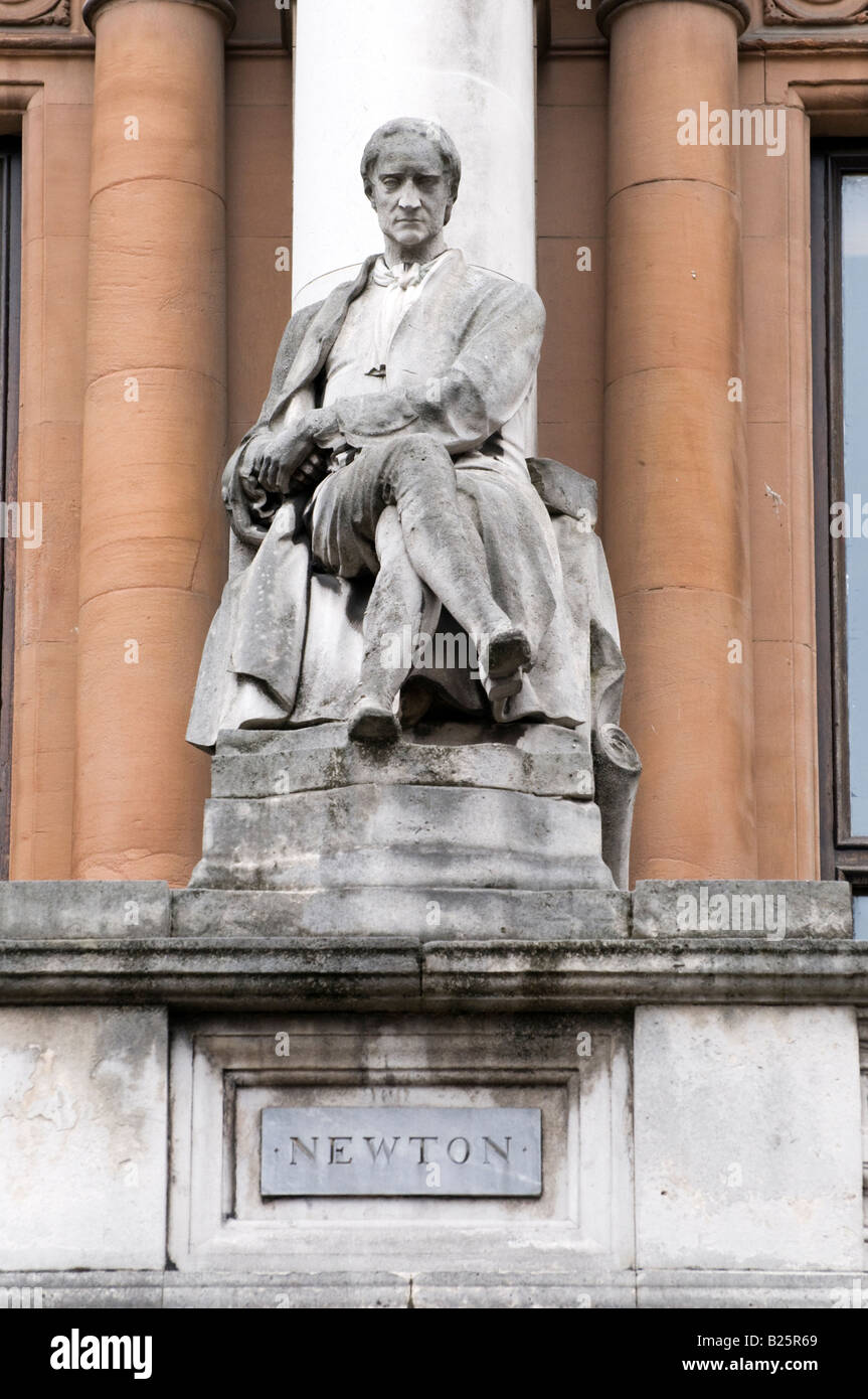 Statue of Isaac Newton outside Royal Academy of Arts, London, England, UK Stock Photo