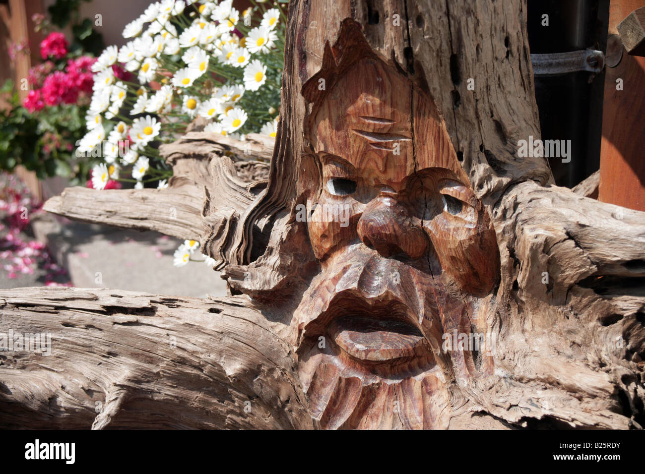Black Forest wood carving Triberg Germany Stock Photo