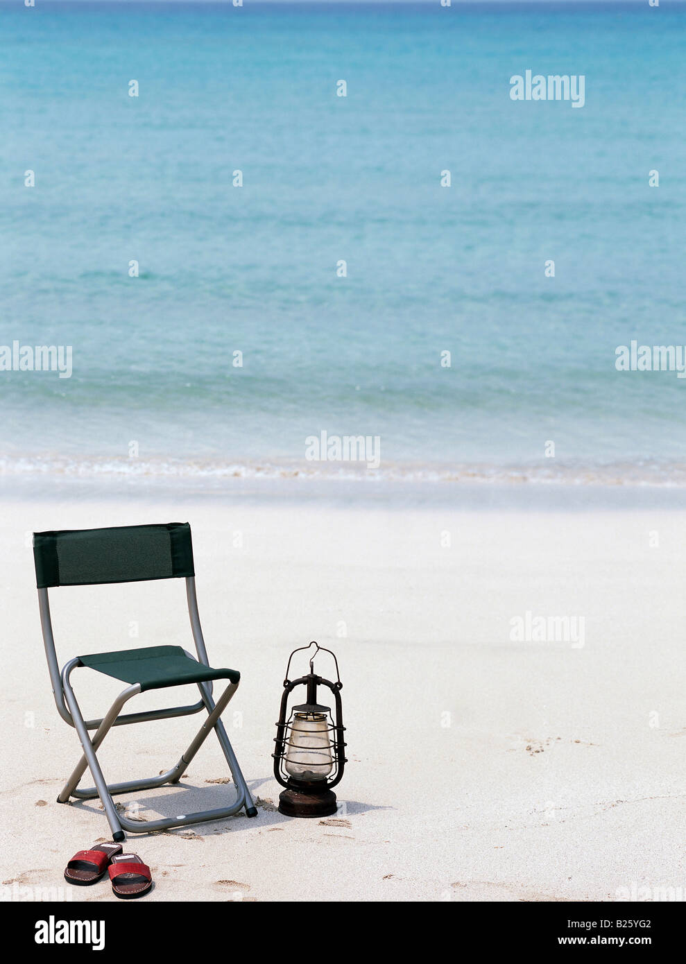 Chair on the beach Stock Photo