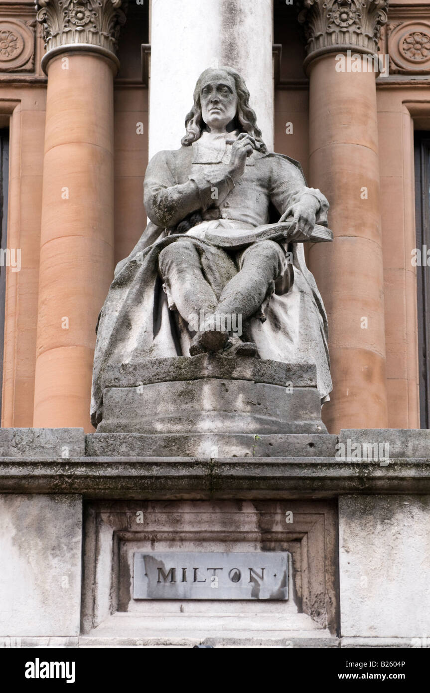 Statue of John Milton outside Royal Academy of Arts, London, England, UK Stock Photo