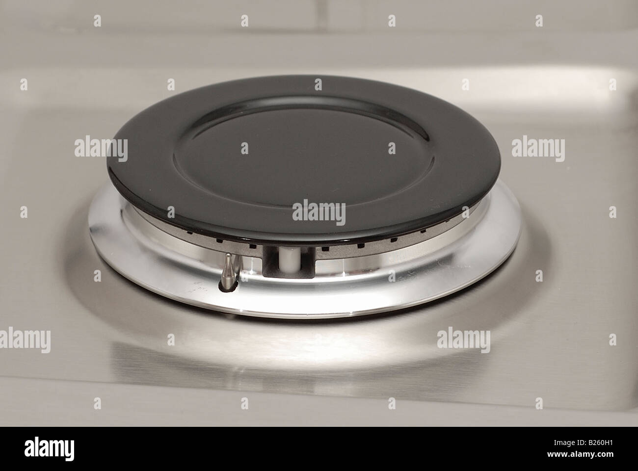 Gas burner without flame in the inox background Stock Photo Alamy