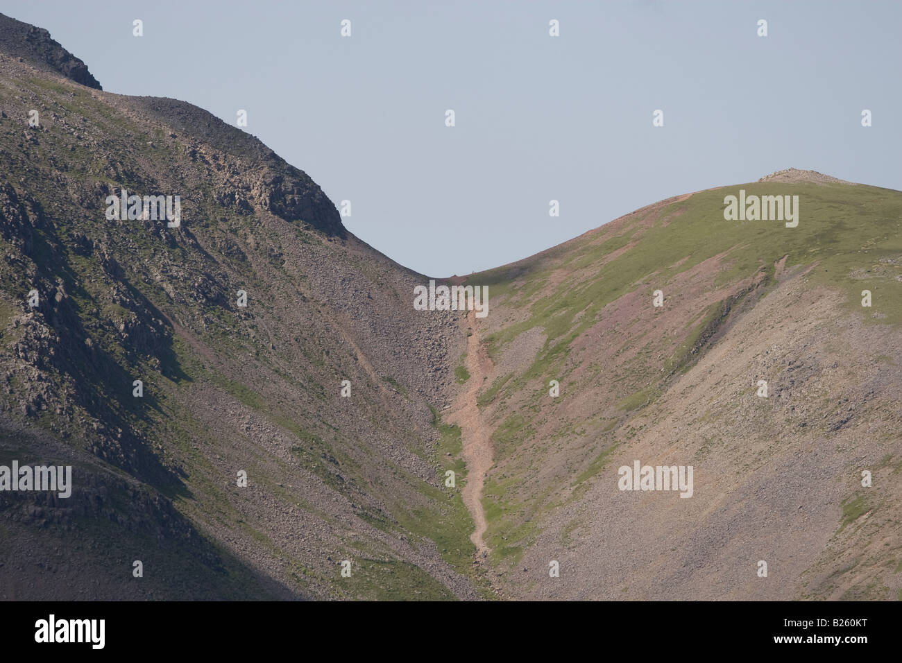 Windy Gap, Great Gable from the south east Stock Photo Alamy