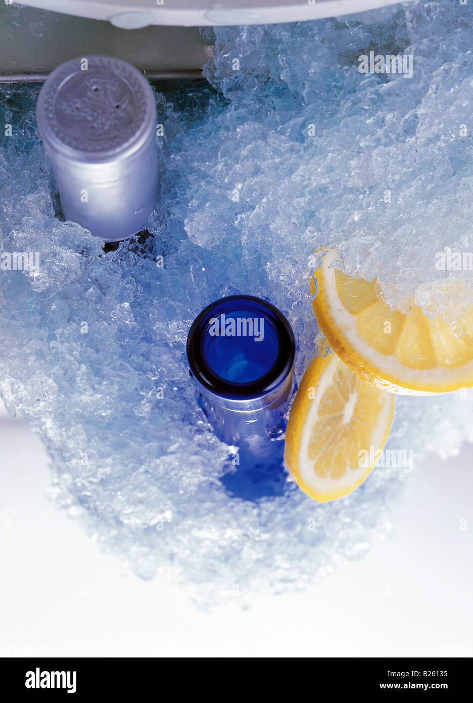 Wine in ice Stock Photo - Alamy