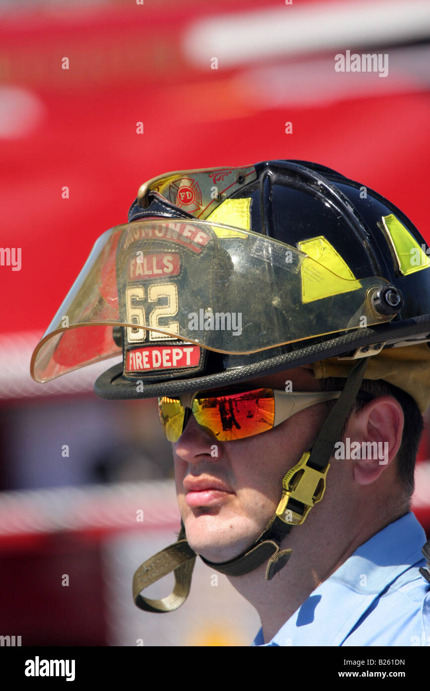 A portrait of a Menomonee Falls Fire Department personnel Stock Photo