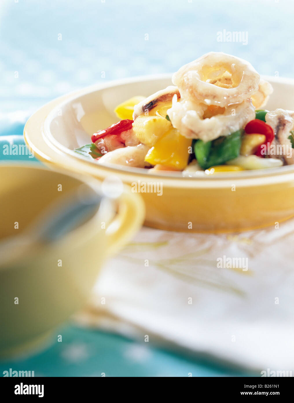 Stir fry seafood Stock Photo - Alamy