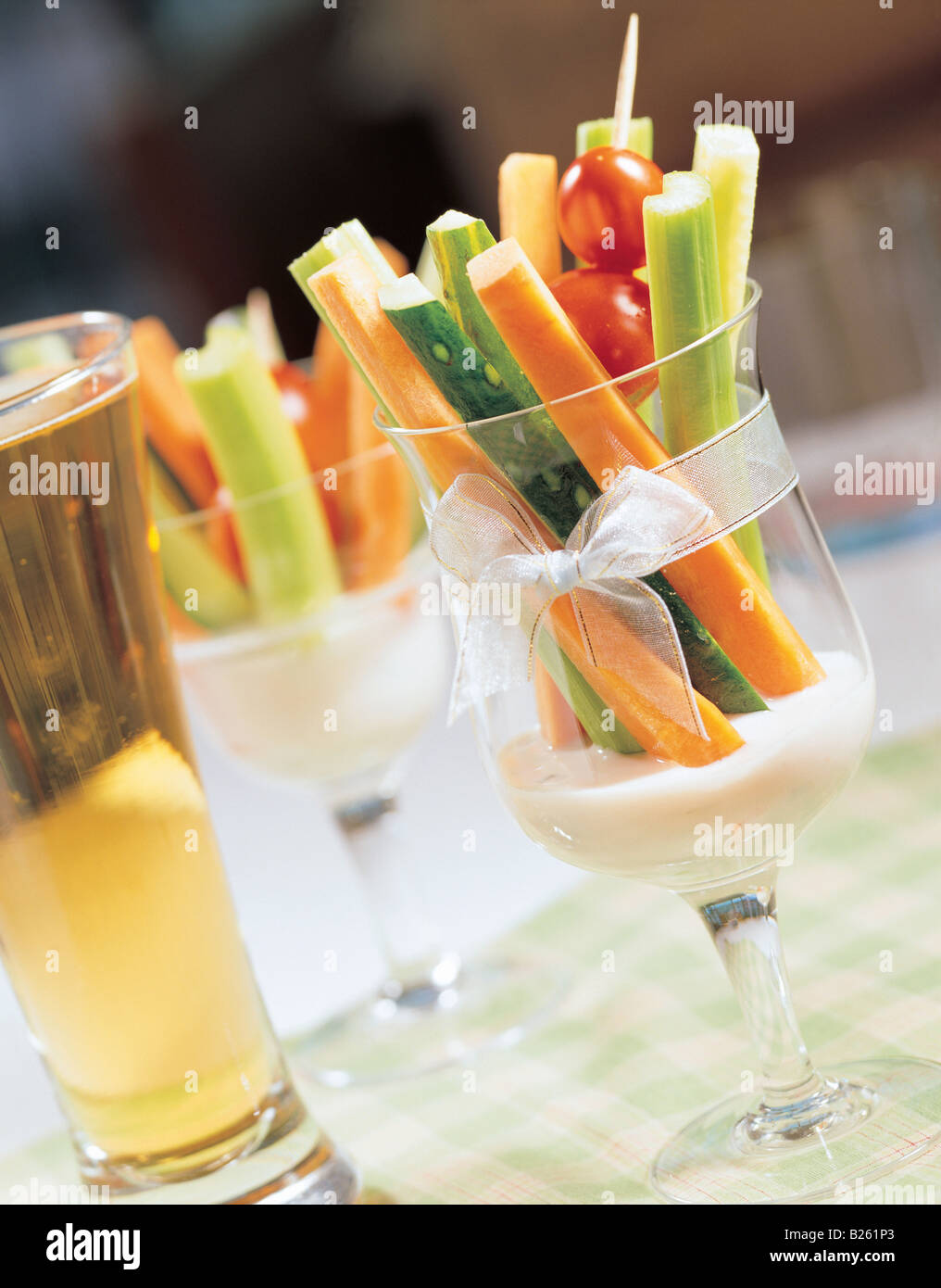 Vegetables in cups Stock Photo Alamy