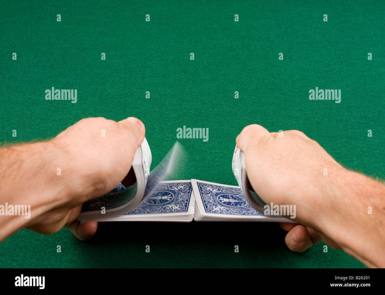 Shuffling Cards Stock Photo Alamy