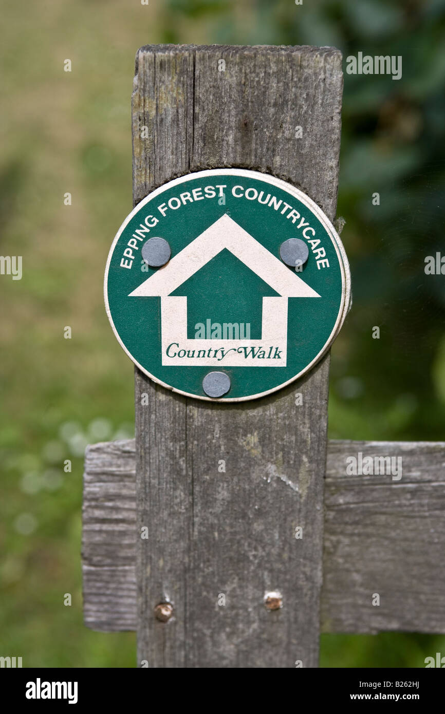 Epping Forest Marker Stock Photo