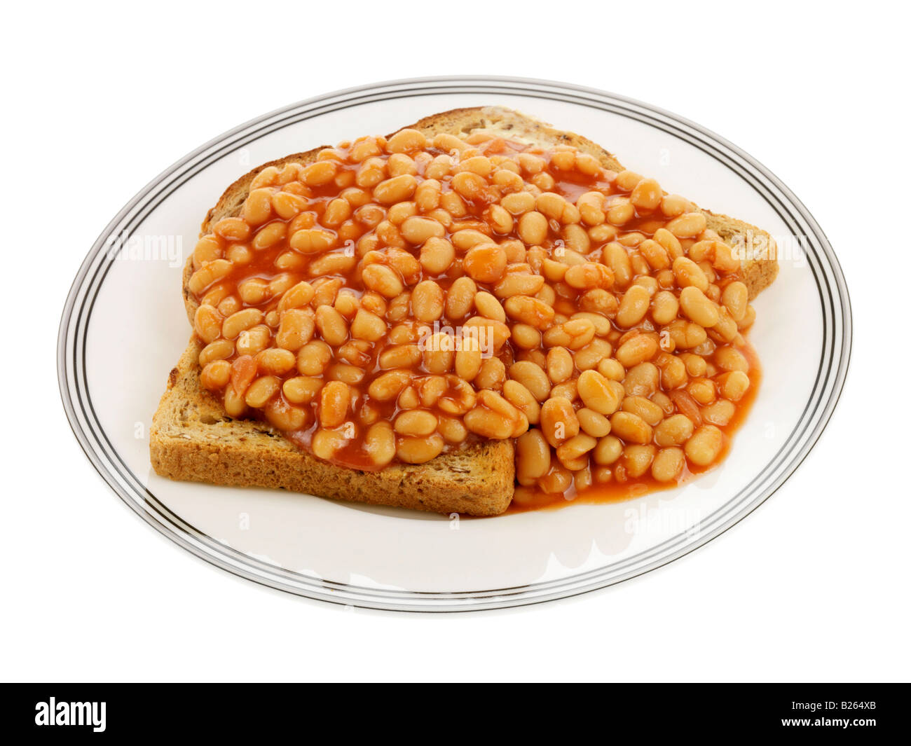 Baked Beans on Granary Toast Stock Photo Alamy