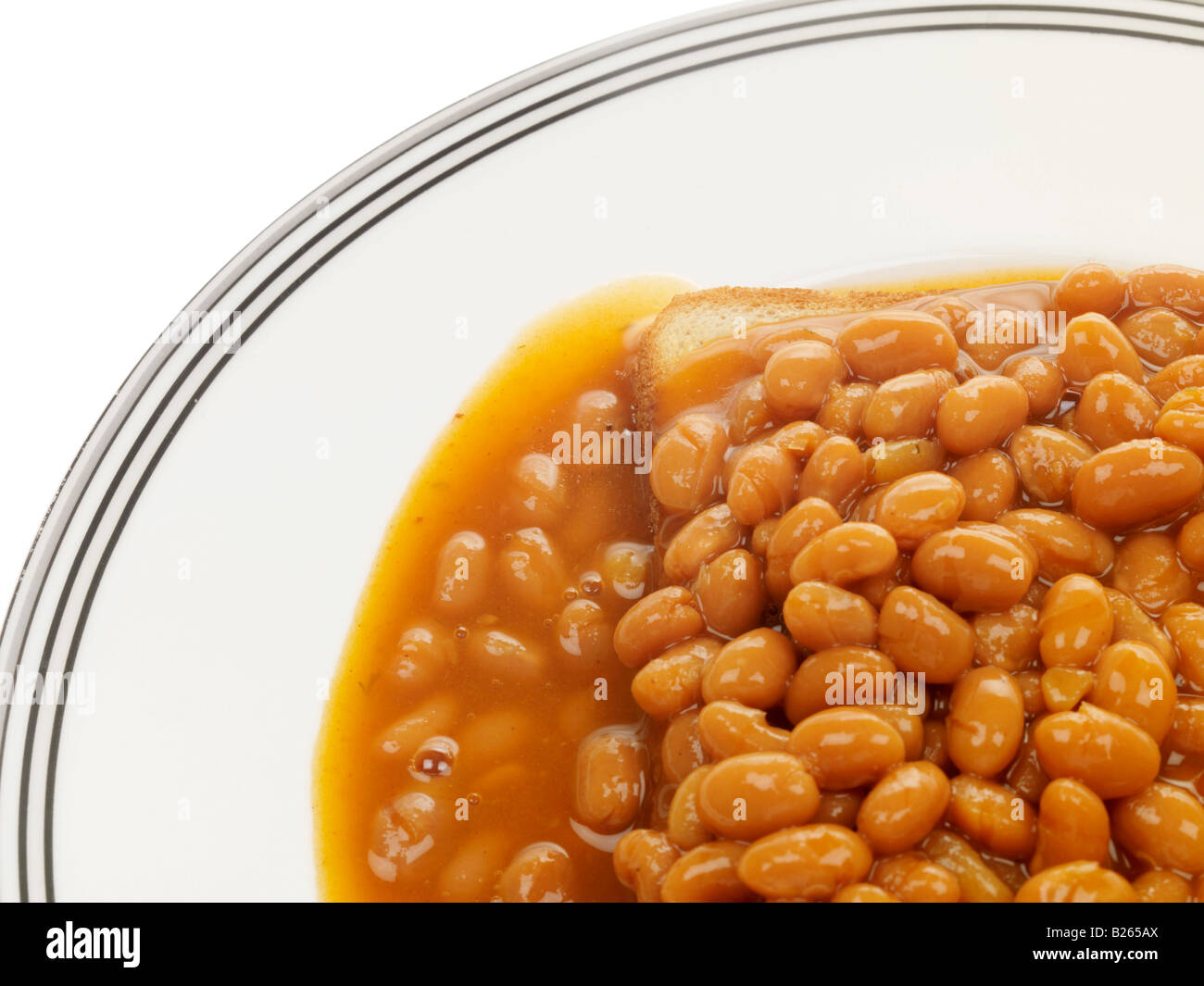 Baked Beans On Toast Stock Photo Alamy