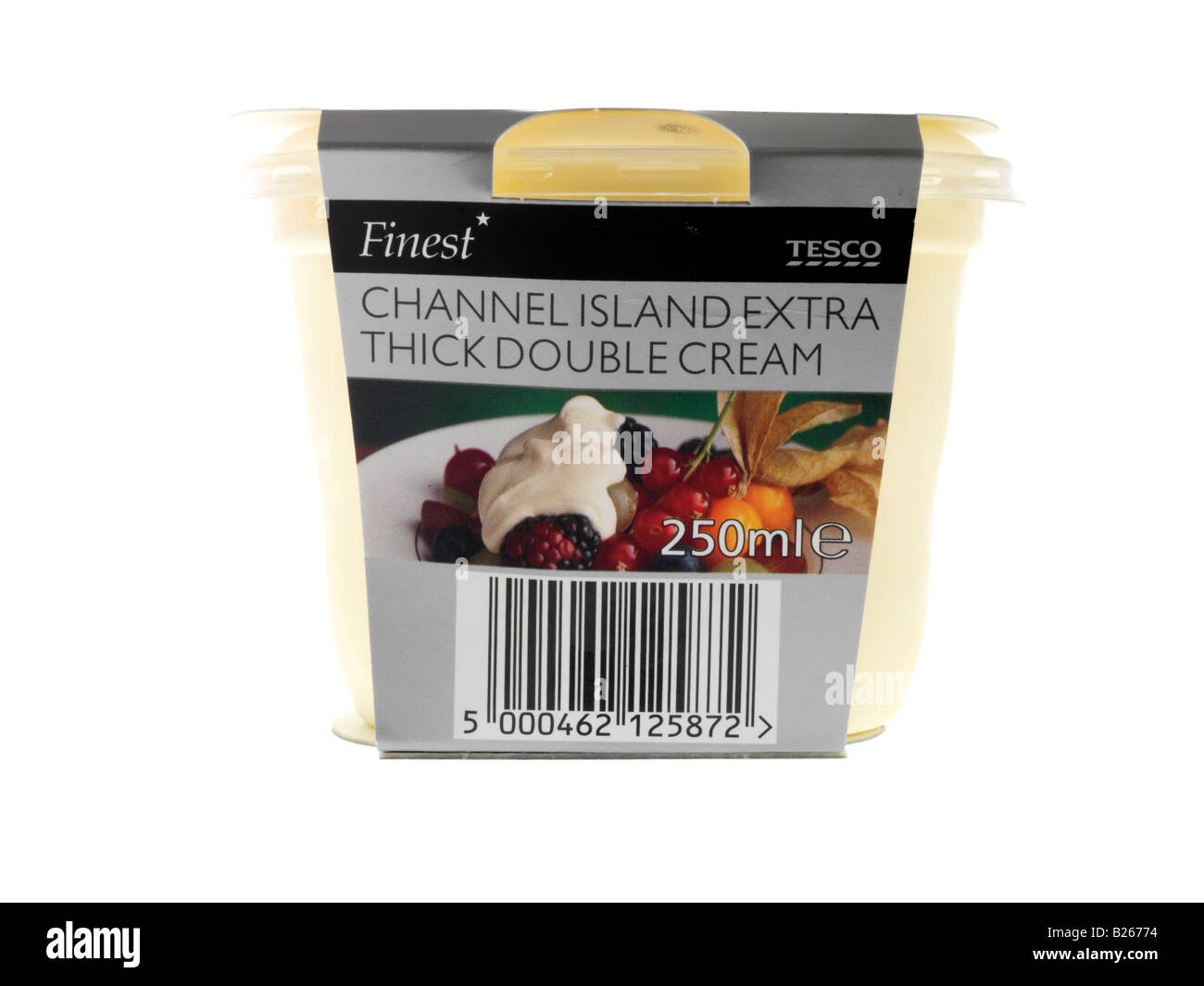 Thick Double Cream Stock Photo Alamy