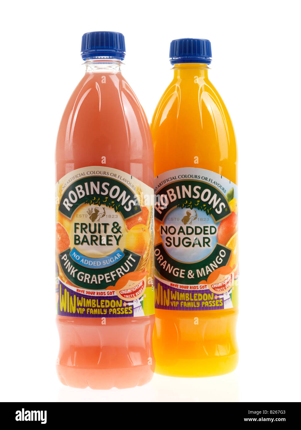 Bottles of Fruit Squash Stock Photo Alamy