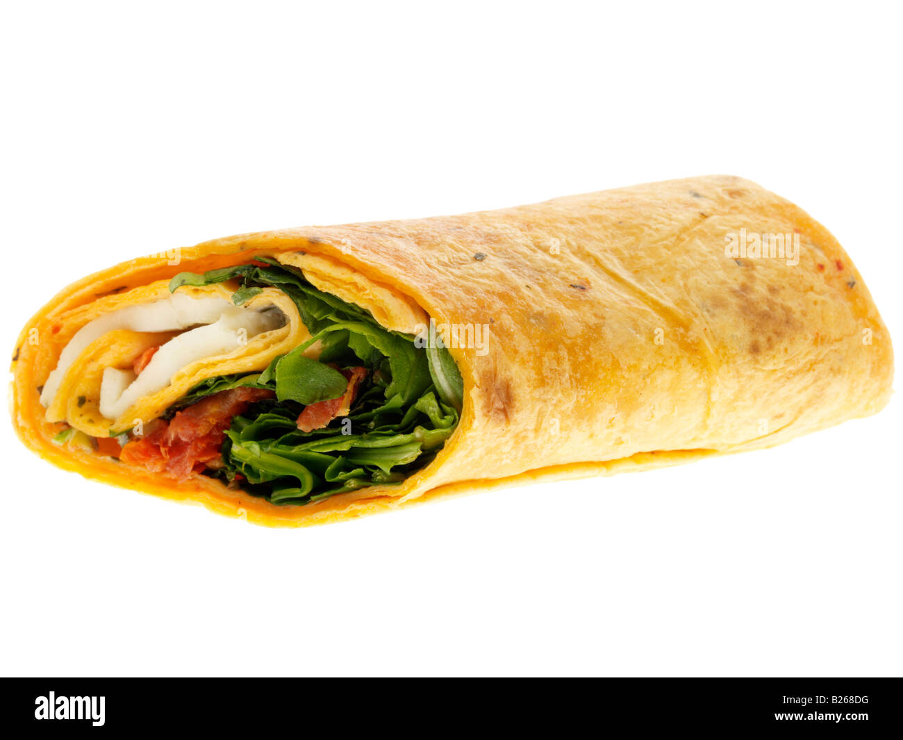 Mozzarella and Roast Tomato Wrap Stock Photo Alamy