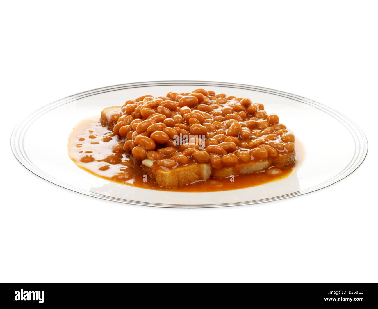 Baked Beans On Toast Stock Photo Alamy