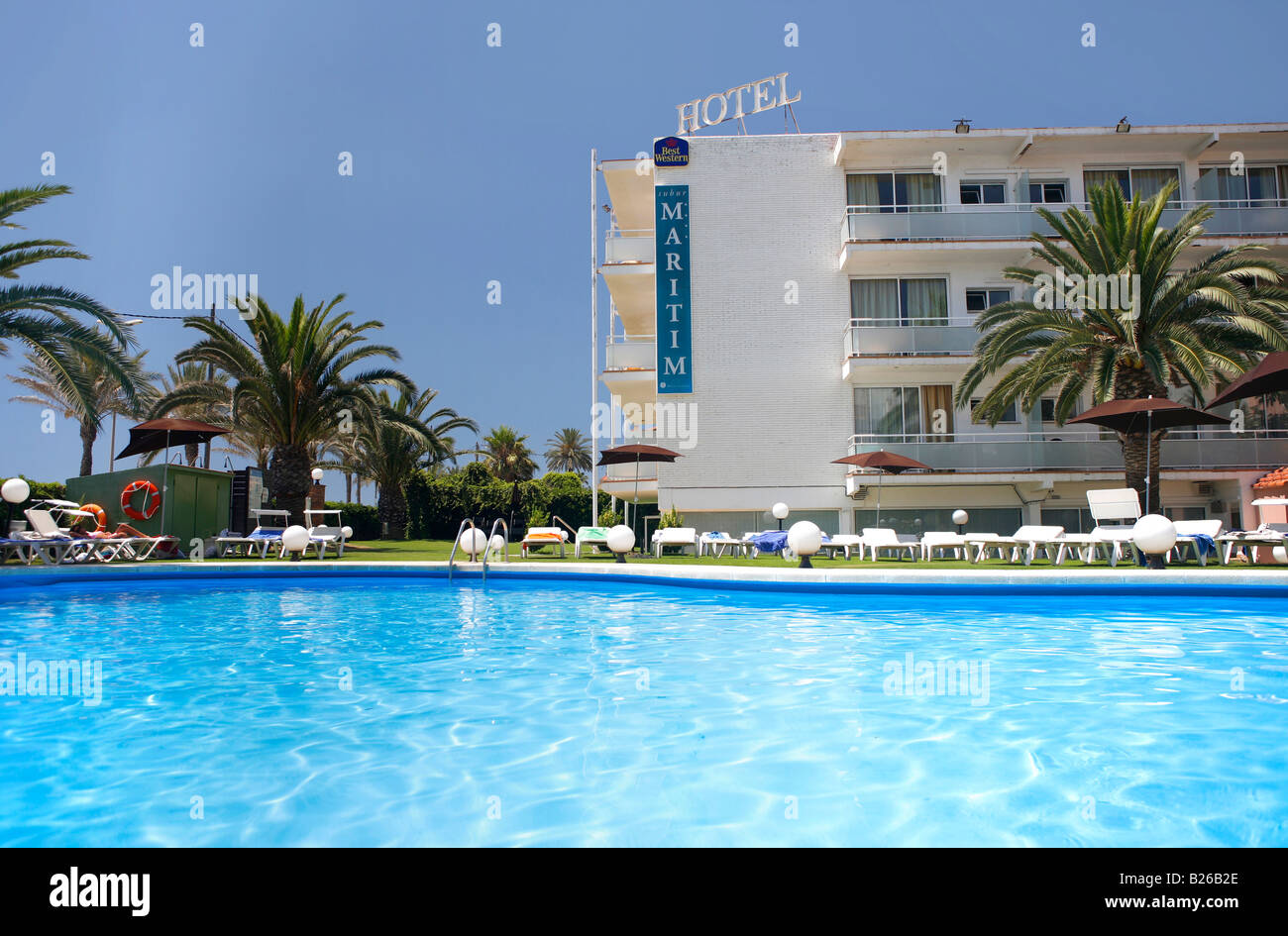 Hotel Maritim, Sitges, Catalonia, Spain Stock Photo