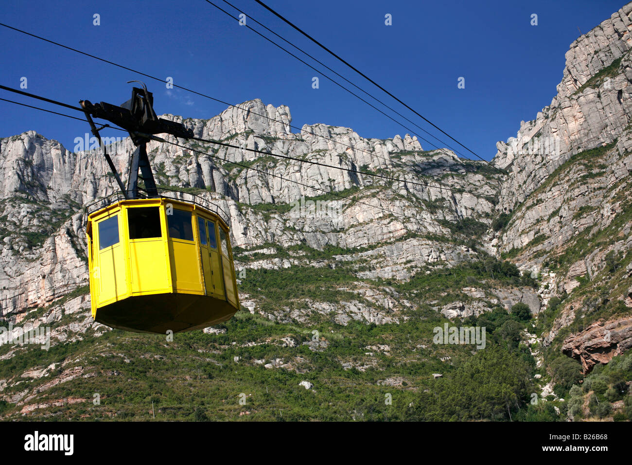 Cablecar to Montserrat Monastery, Catalonia, Spain Stock Photo - Alamy