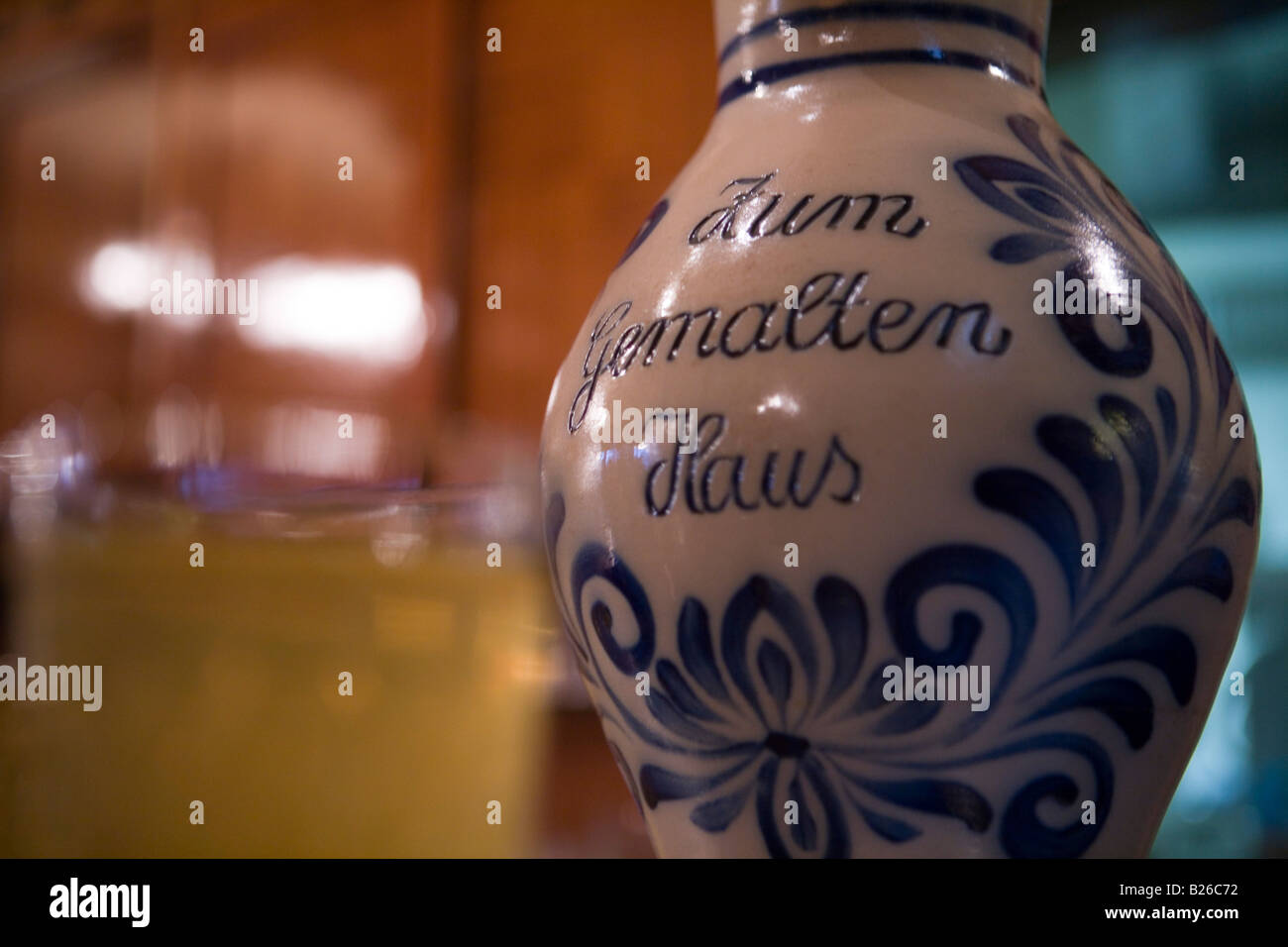 Apple Wine Bembel Jug In Zum Gemalten Haus Restaurant In Stock