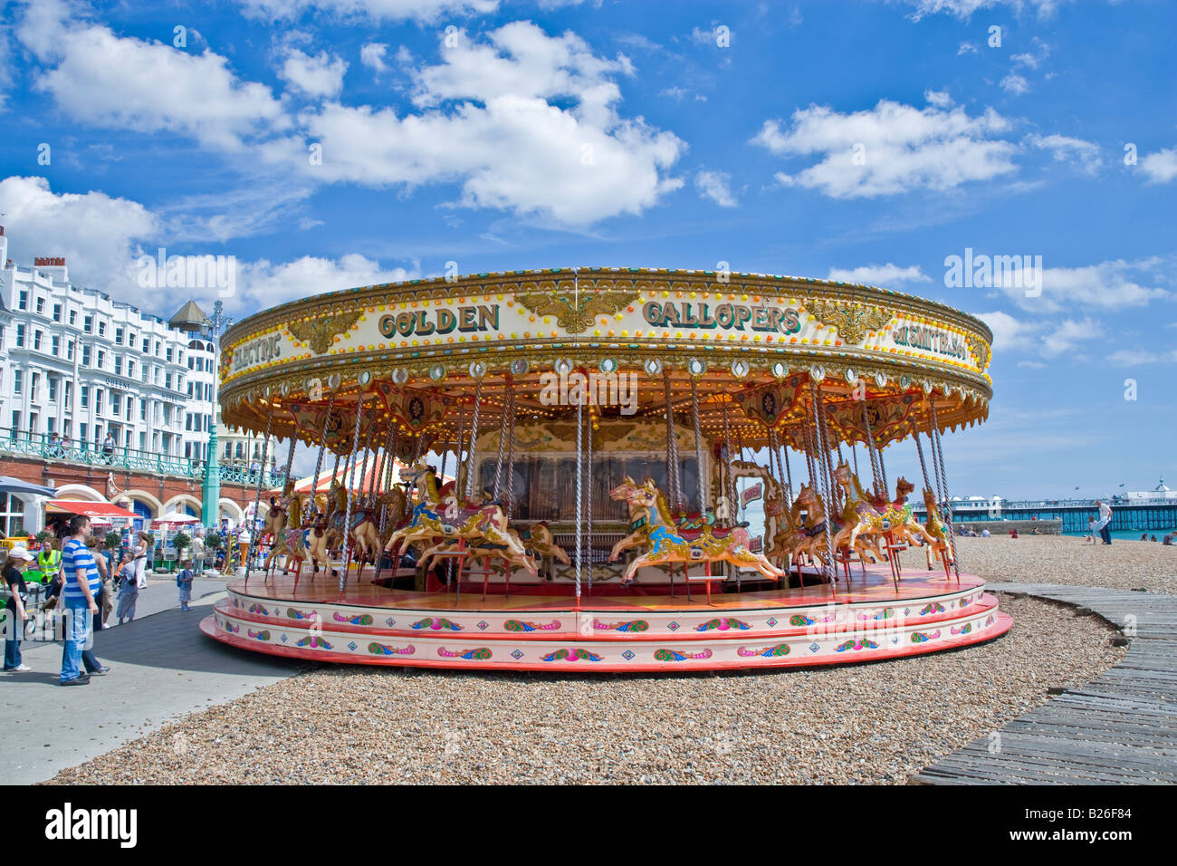 carousel brighton beach carnival old old fashioned circus uk