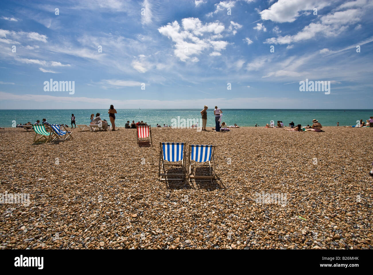 Beach deck chairs hi-res stock photography and images - Alamy