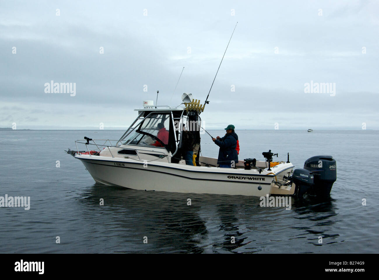 Boat trolling electric motor powered hi-res stock photography and