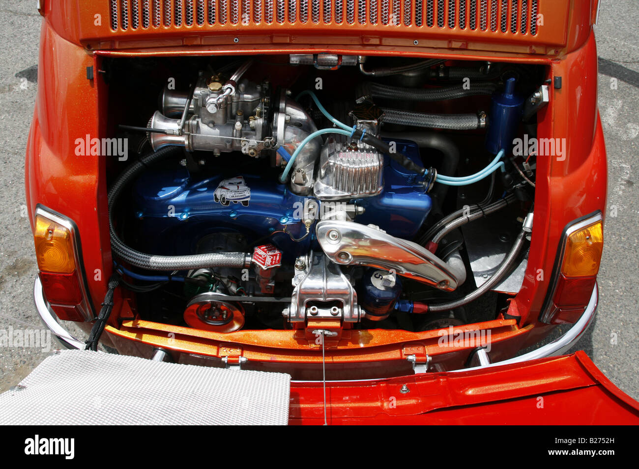 customised fiat 500 car in street in rome italy Stock Photo - Alamy