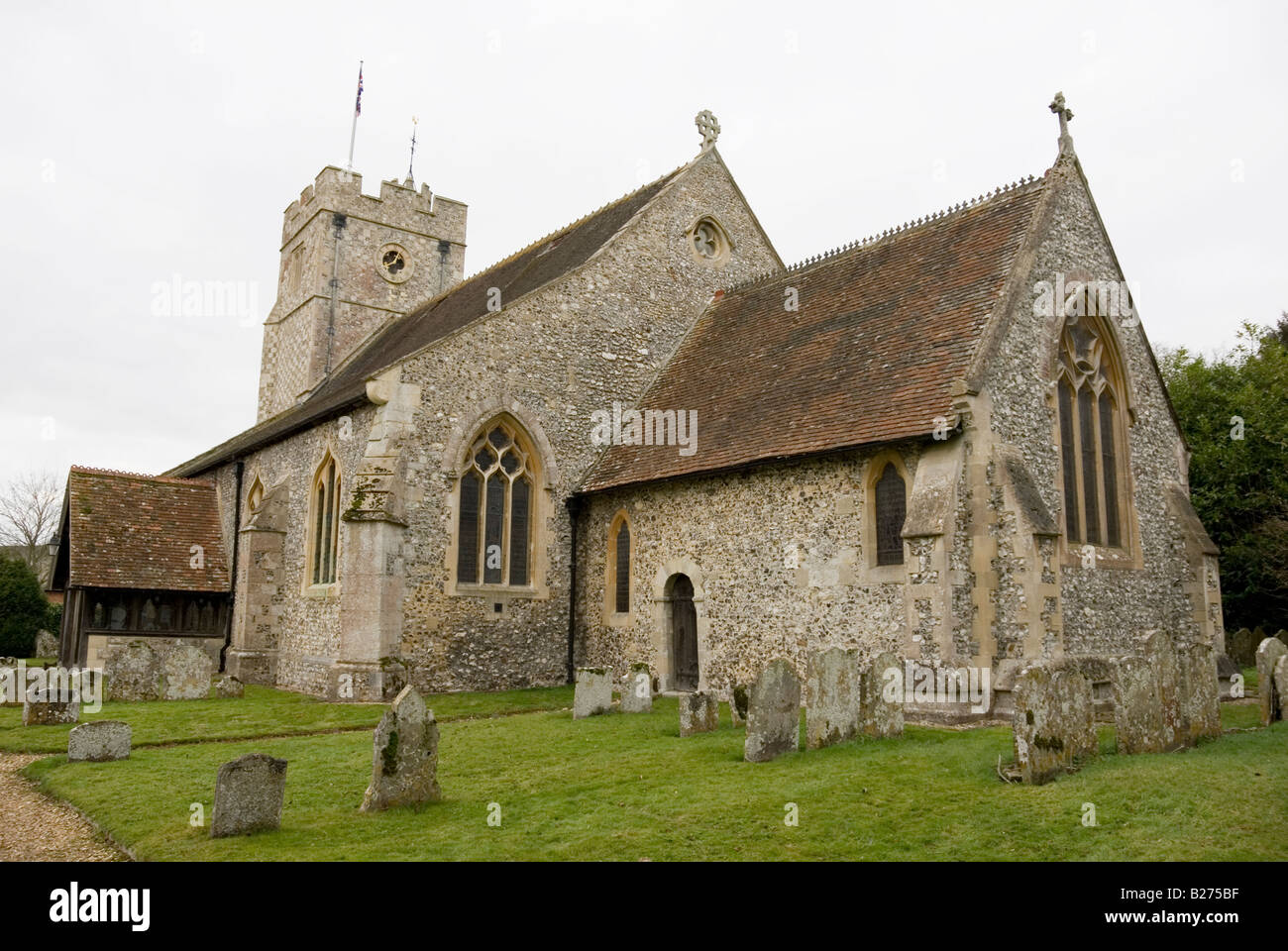 St Nicholas Church Longparish Hampshire England Stock Photo Alamy