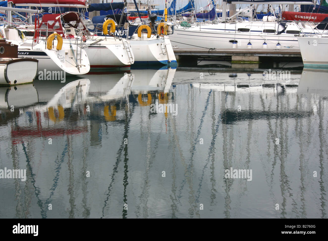 boats in Howth harbour, County Dublin, Ireland Stock Photo