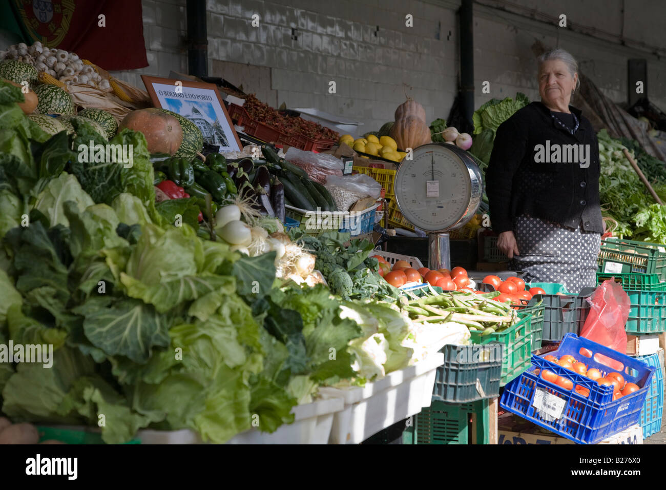 Bolhao food market, Porto, Portugal Stock Photo Alamy