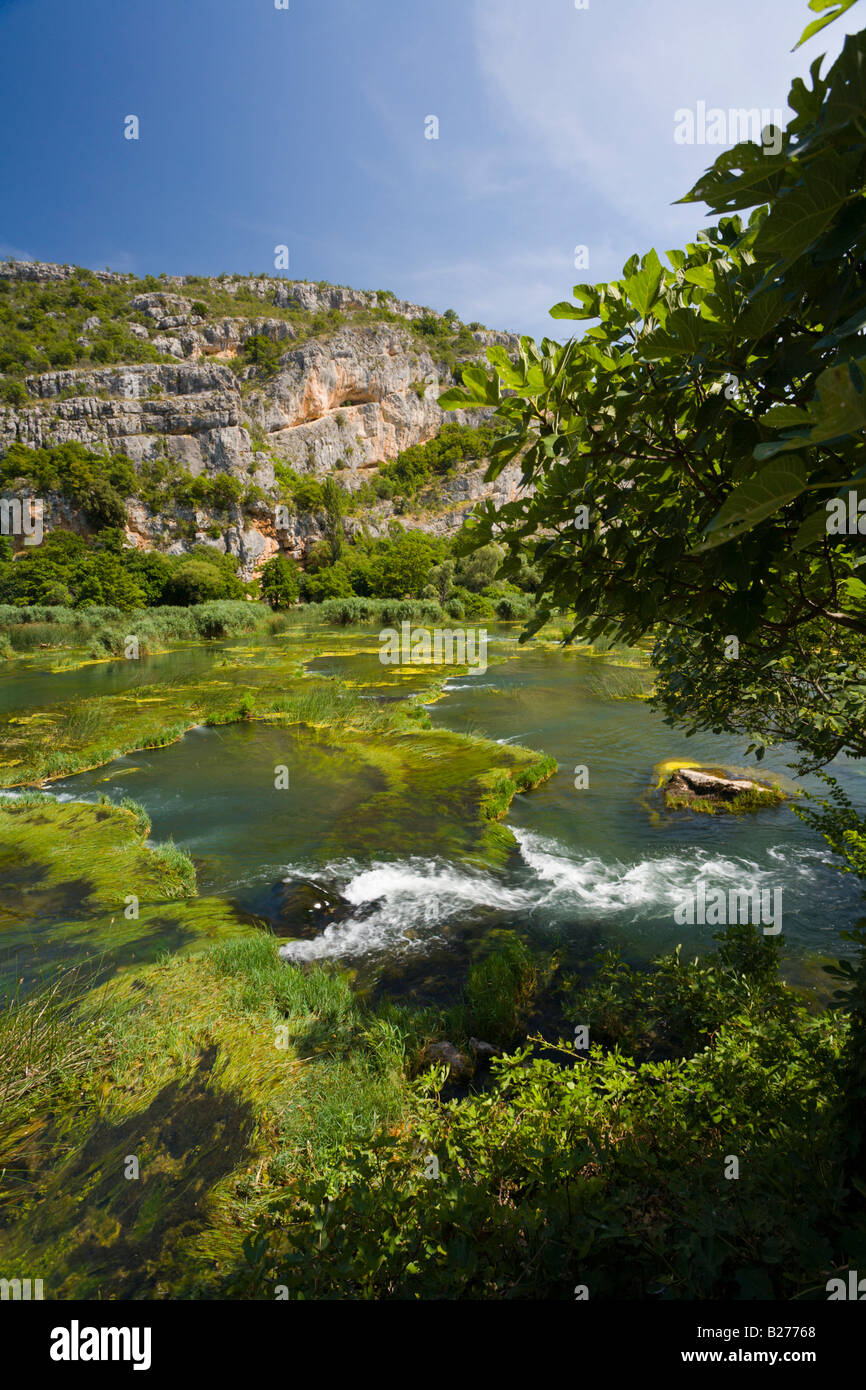 Krka waterfalls, Roski slap area, Croatia, Europe Stock Photo