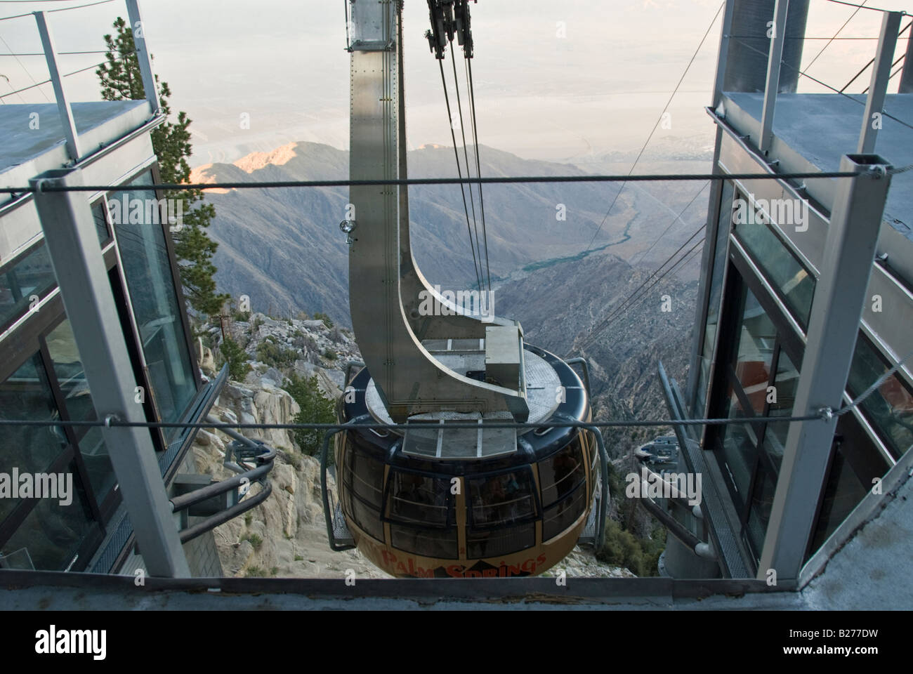 Rotating cable car, Palm Springs Aerial Tramway, California Stock Photo