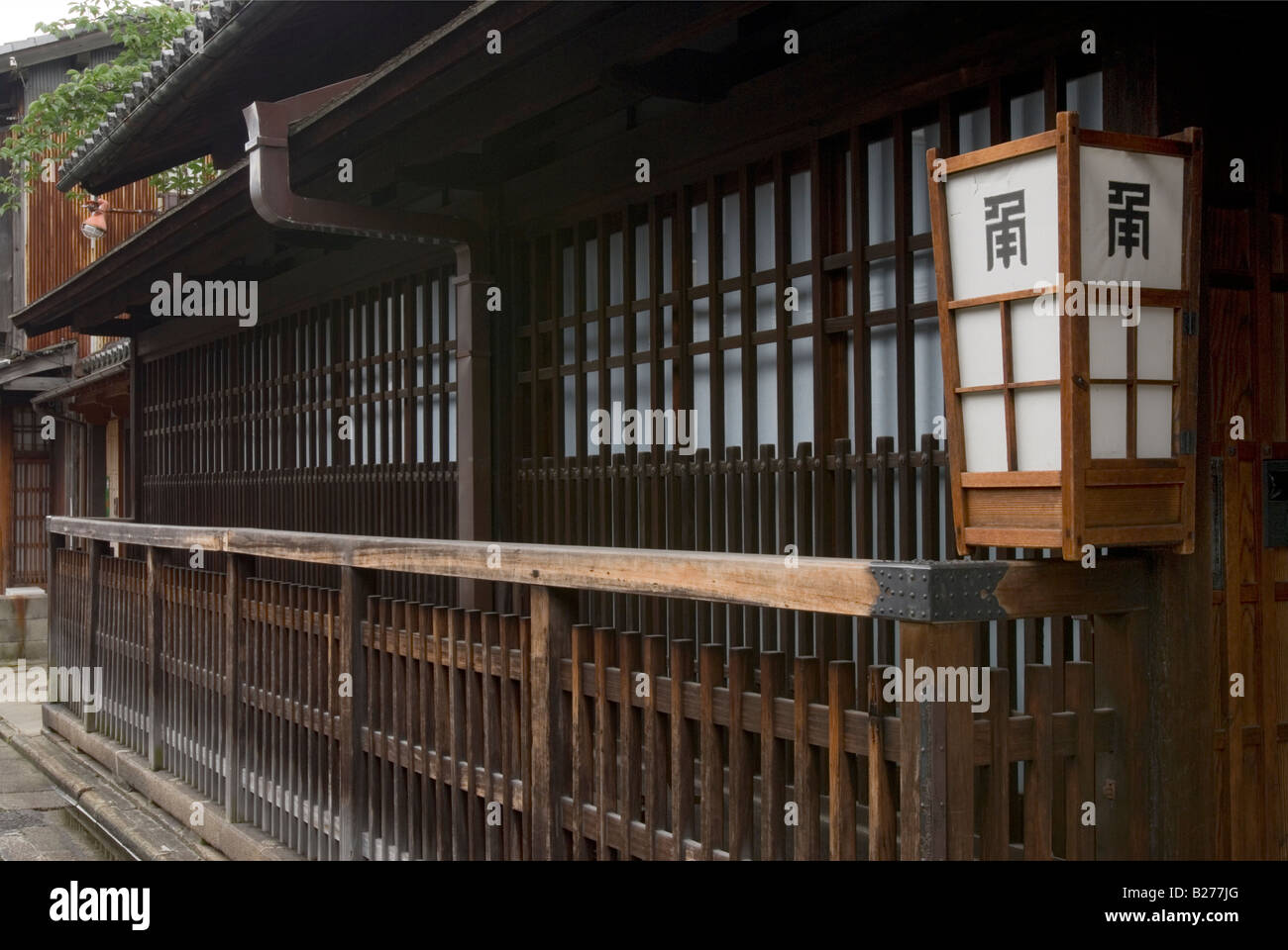 Famous historical geisha tea house called Sumiya in the Shimabara district of Kyoto Stock Photo