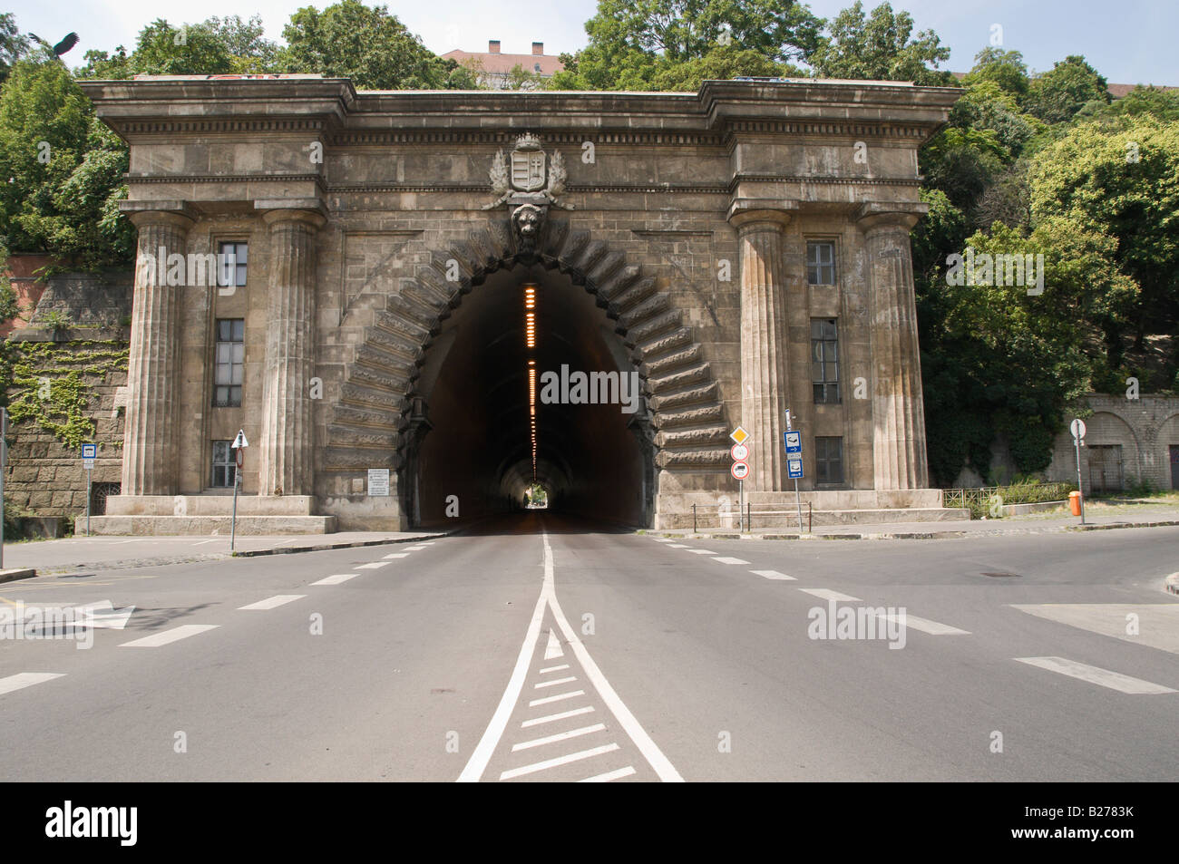 Budapest Tunnel under Castle Hill Stock Photo