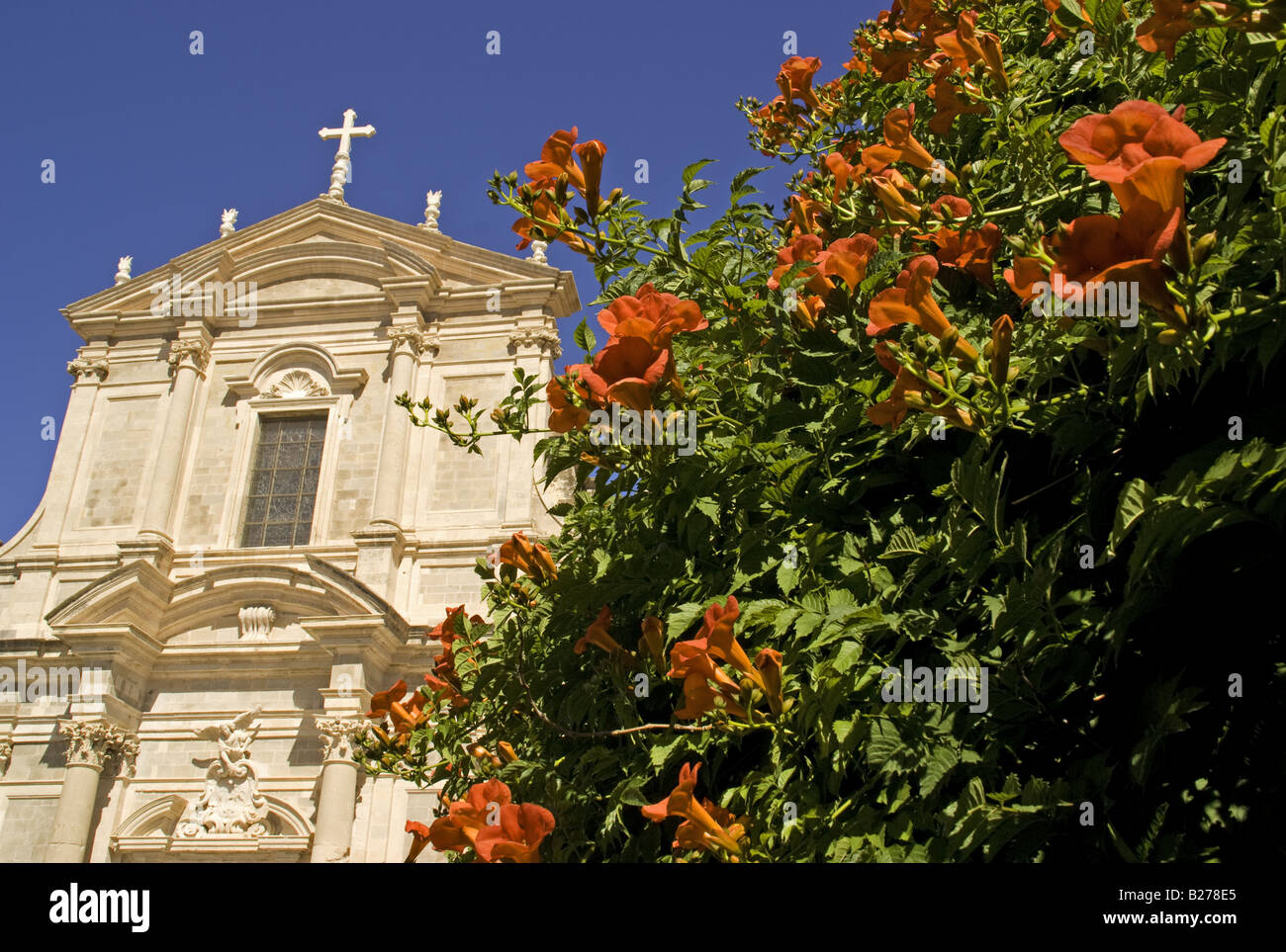 Dubrovnik Old Town's St. Ignatius Church Stock Photo