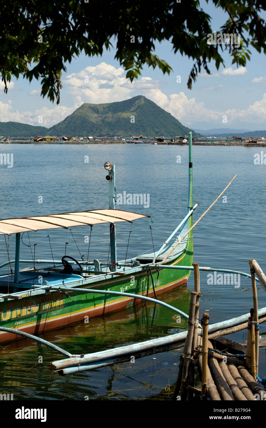 Taal Lake and a view of Volcano Island near Tagaytay City in Cavite Province, Luzon, Philippines. Stock Photo