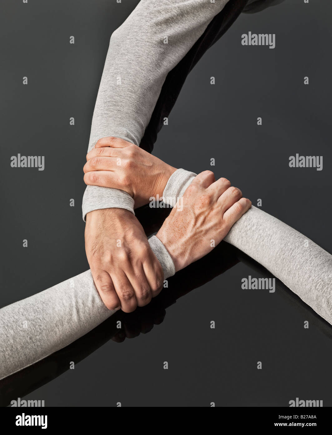 Hands in a circle Stock Photo