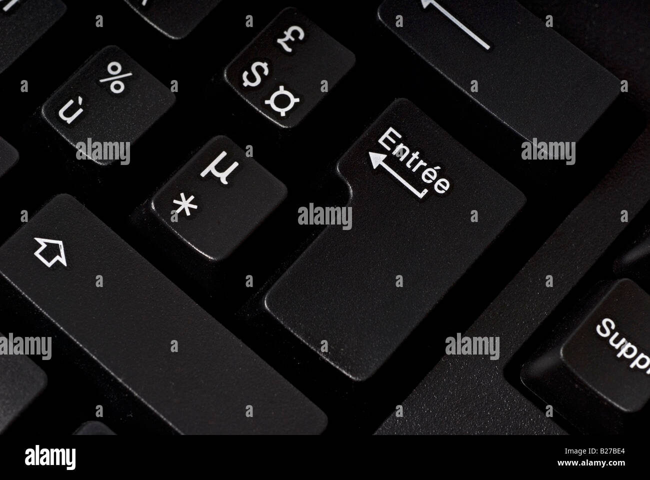 Stock photo of the French Entree key on a French layout computer keyboard Stock Photo