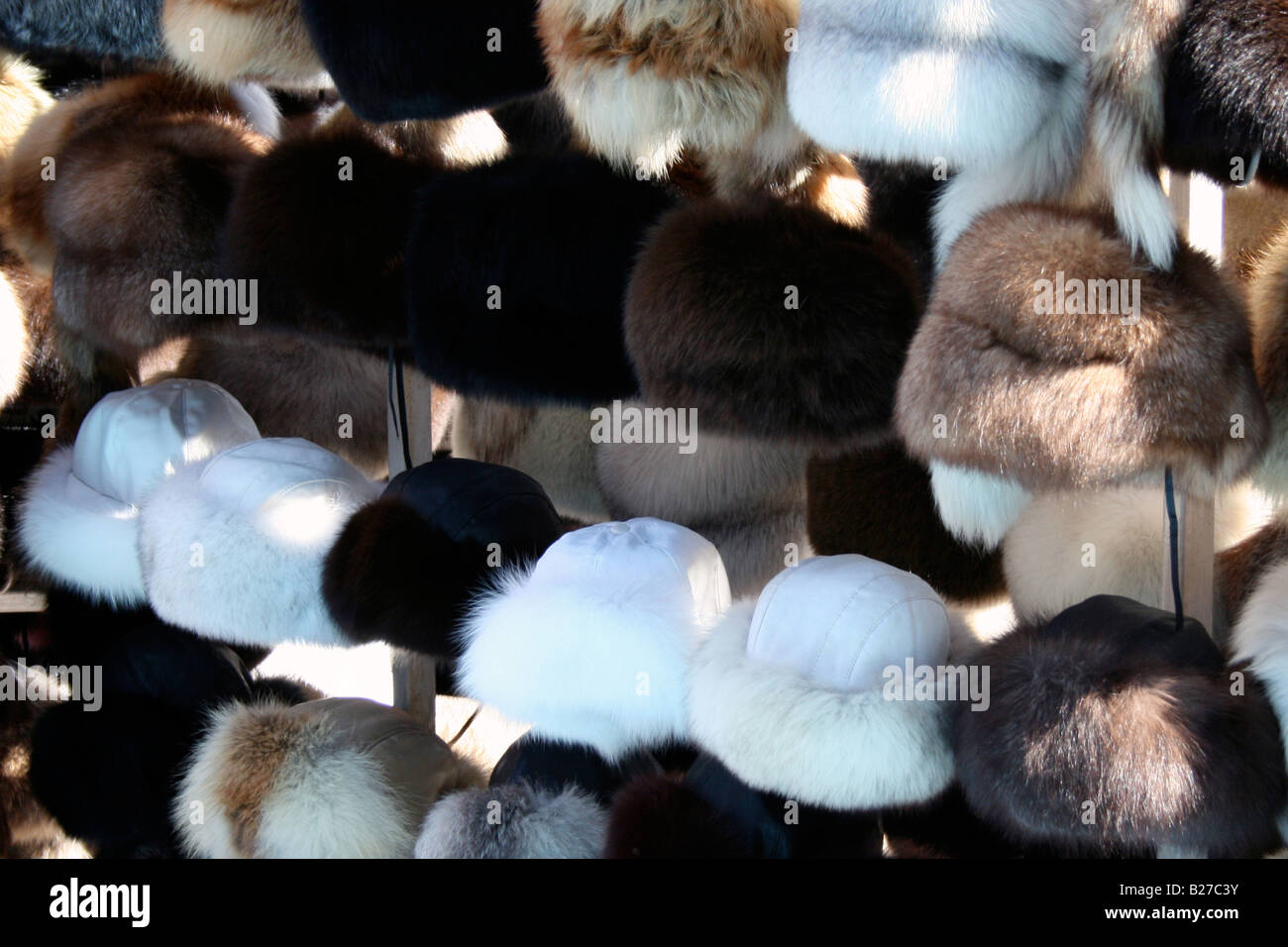 Russian fur hats Stock Photo - Alamy