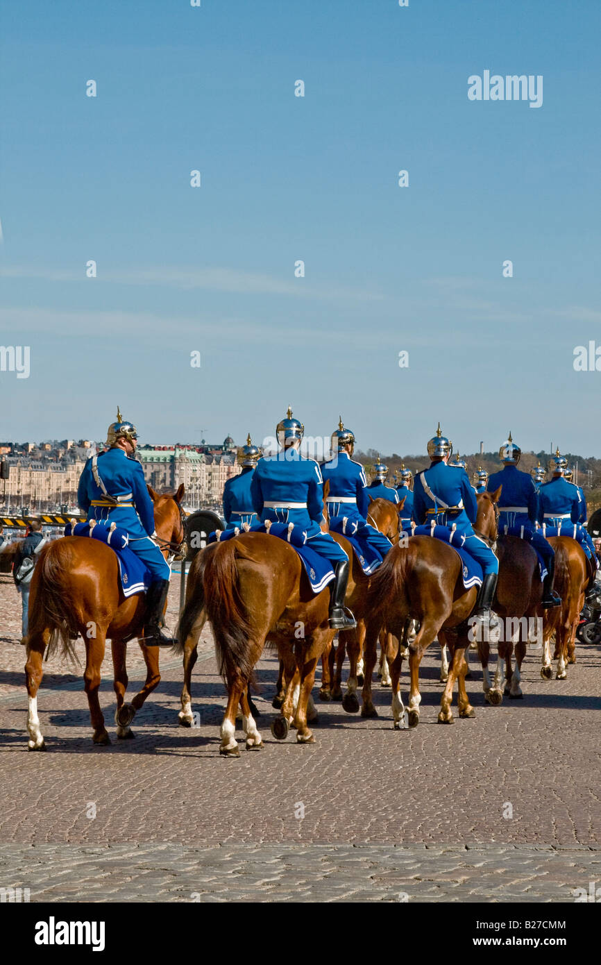 Swedish Royal Mounted Guards Stock Photo