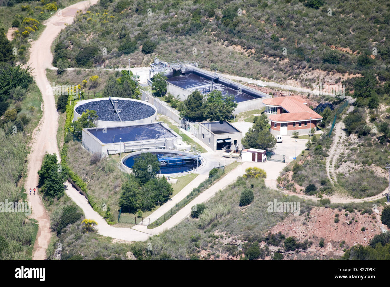 sewage treatment plant Stock Photo