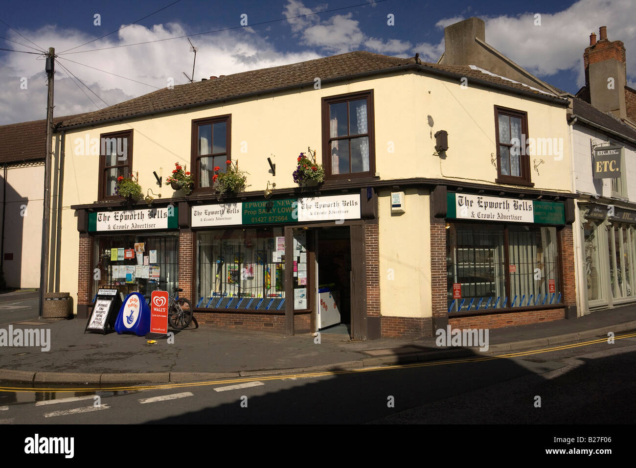 town centre of Epworth, Lincolnshire, UK Stock Photo Alamy