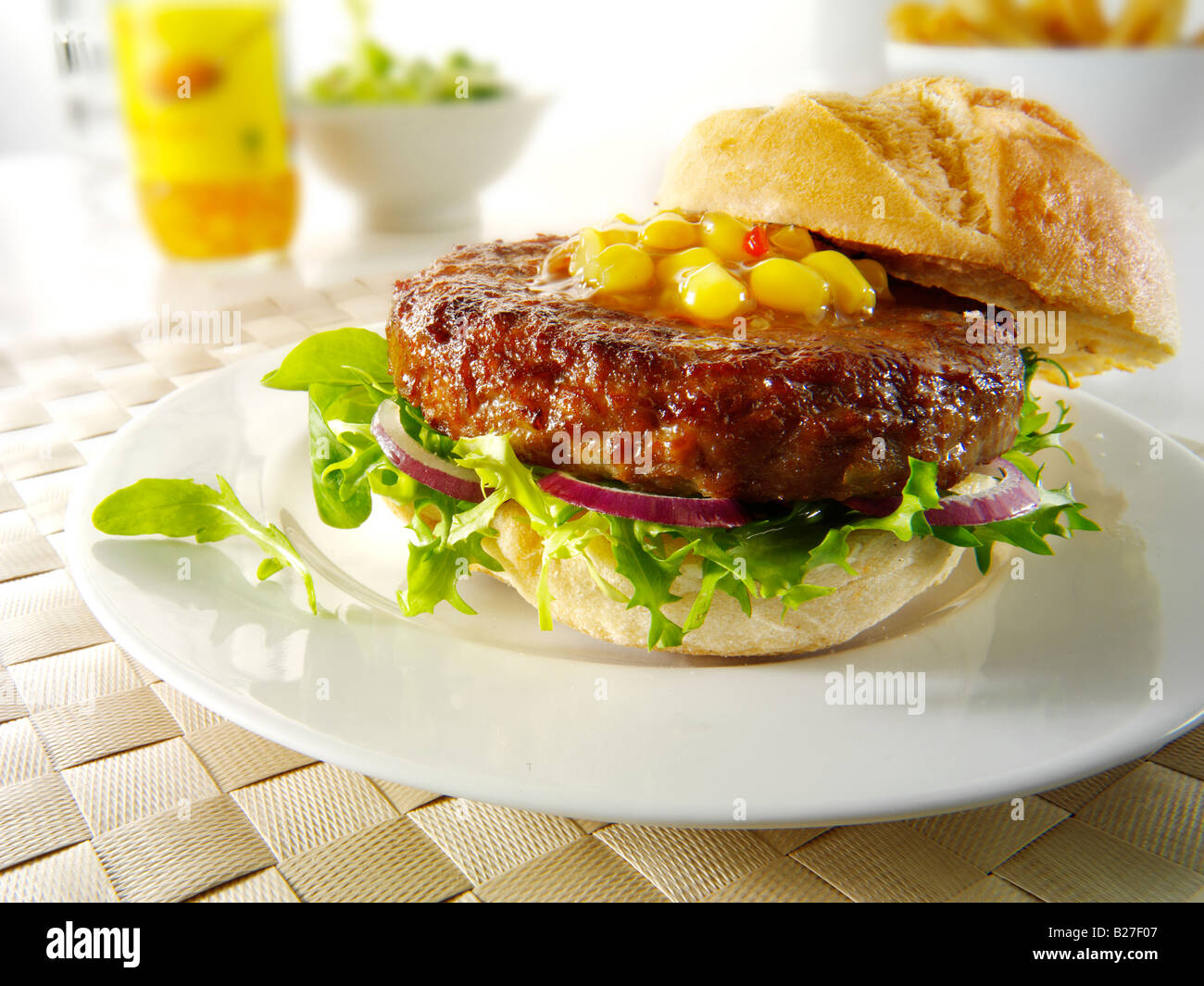 beef burger Stock Photo