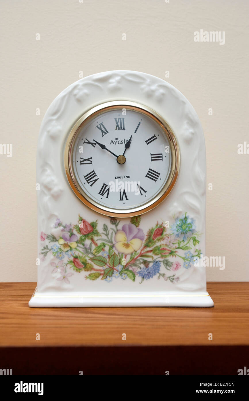 Aynsley bone china clock Stock Photo Alamy