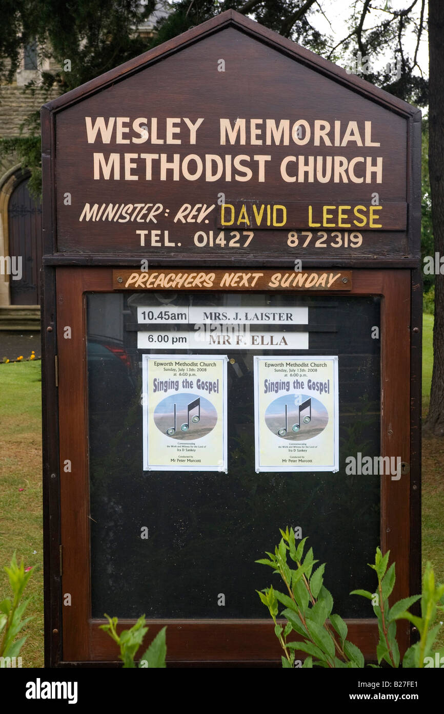 The Wesley Memorial Methodist Church in Epworth, Lincolnshire, UK Stock