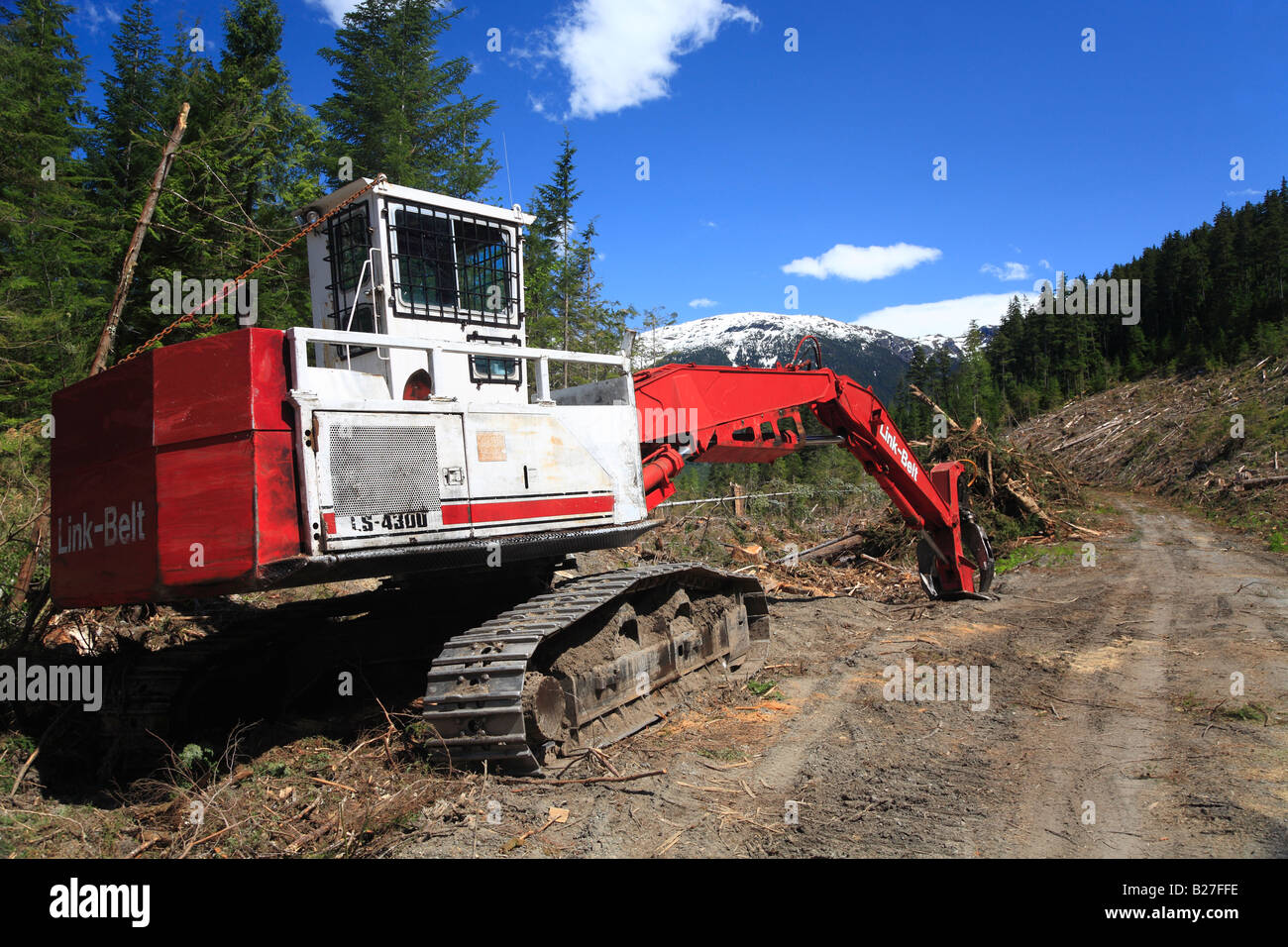 Logging operation on south side of Skeena river between Terrace and