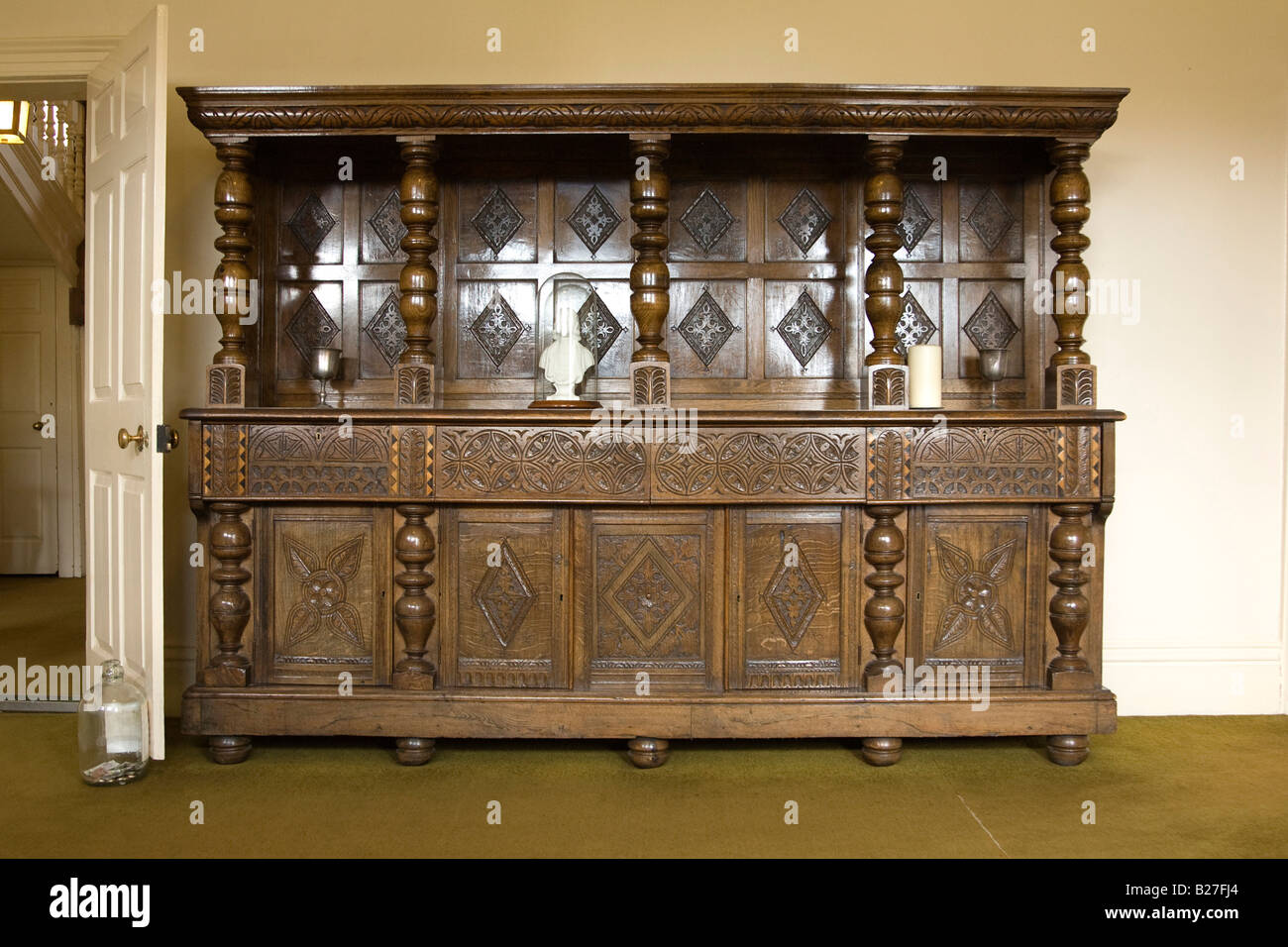 sideboard at The Old Rectory in Epworth, UK, home of the Wesley family Stock Photo