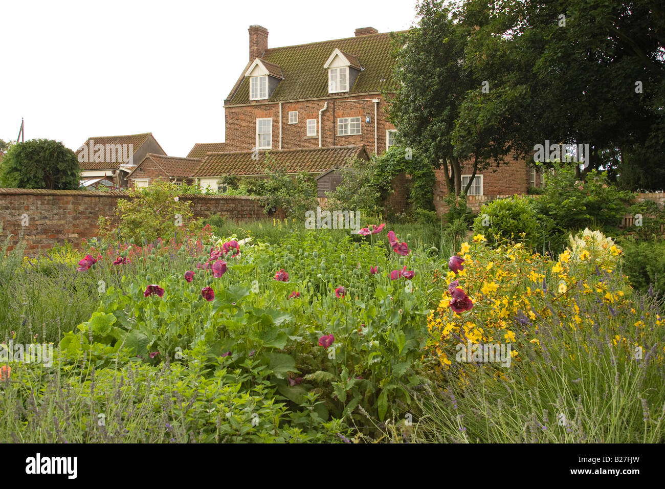 garden at the old rectory home of John and Charles Wesley in Epworth