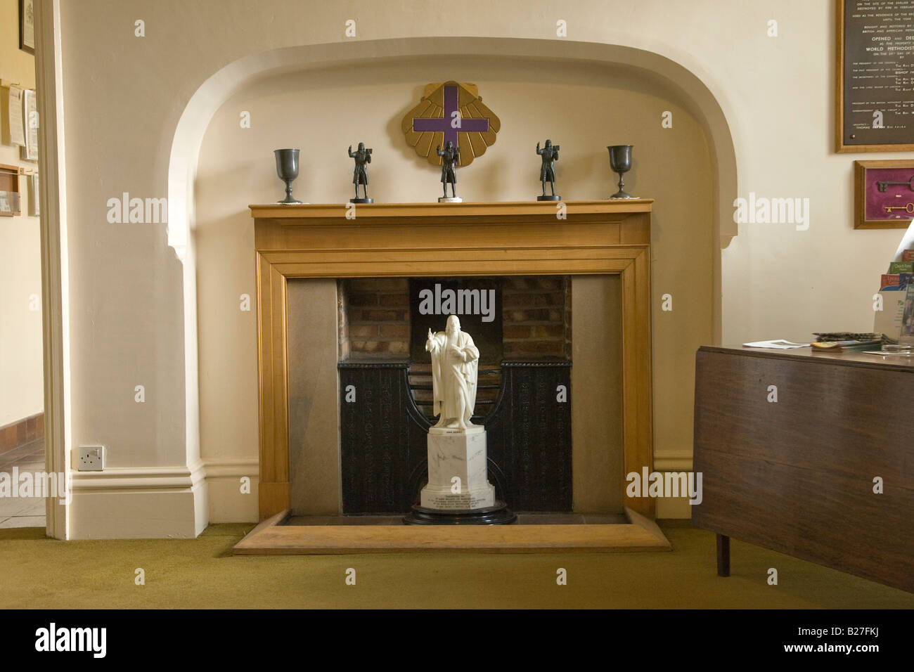 fireplace at The Old Rectory in Epworth, UK, home of the Wesley family Stock Photo
